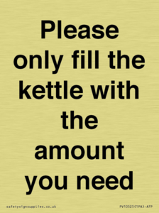Please only fill the kettle with the amount you need
